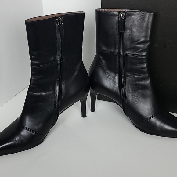 Gucci Stivaletto Pelle Calf Height Bootie Sz 8 - Picture 3 of 8